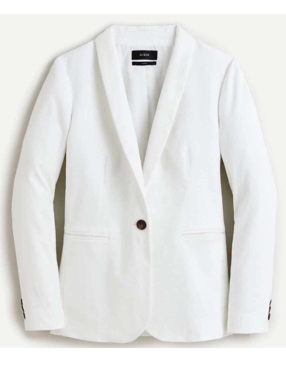 J. Crew Parke Stretch Linen Blend Blazer in White Size 2